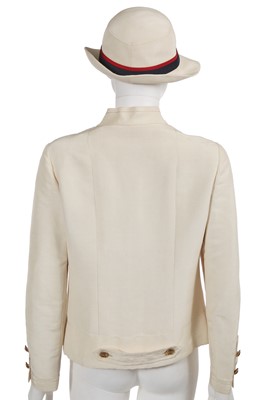 Lot 168 - A Chanel haute couture ivory silk jacket, circa 1973