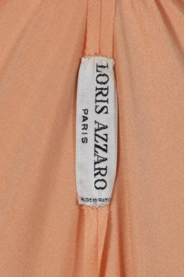 Lot 515 - A Loris Azzaro apricot jersey and chiffon ensemble, 1970s