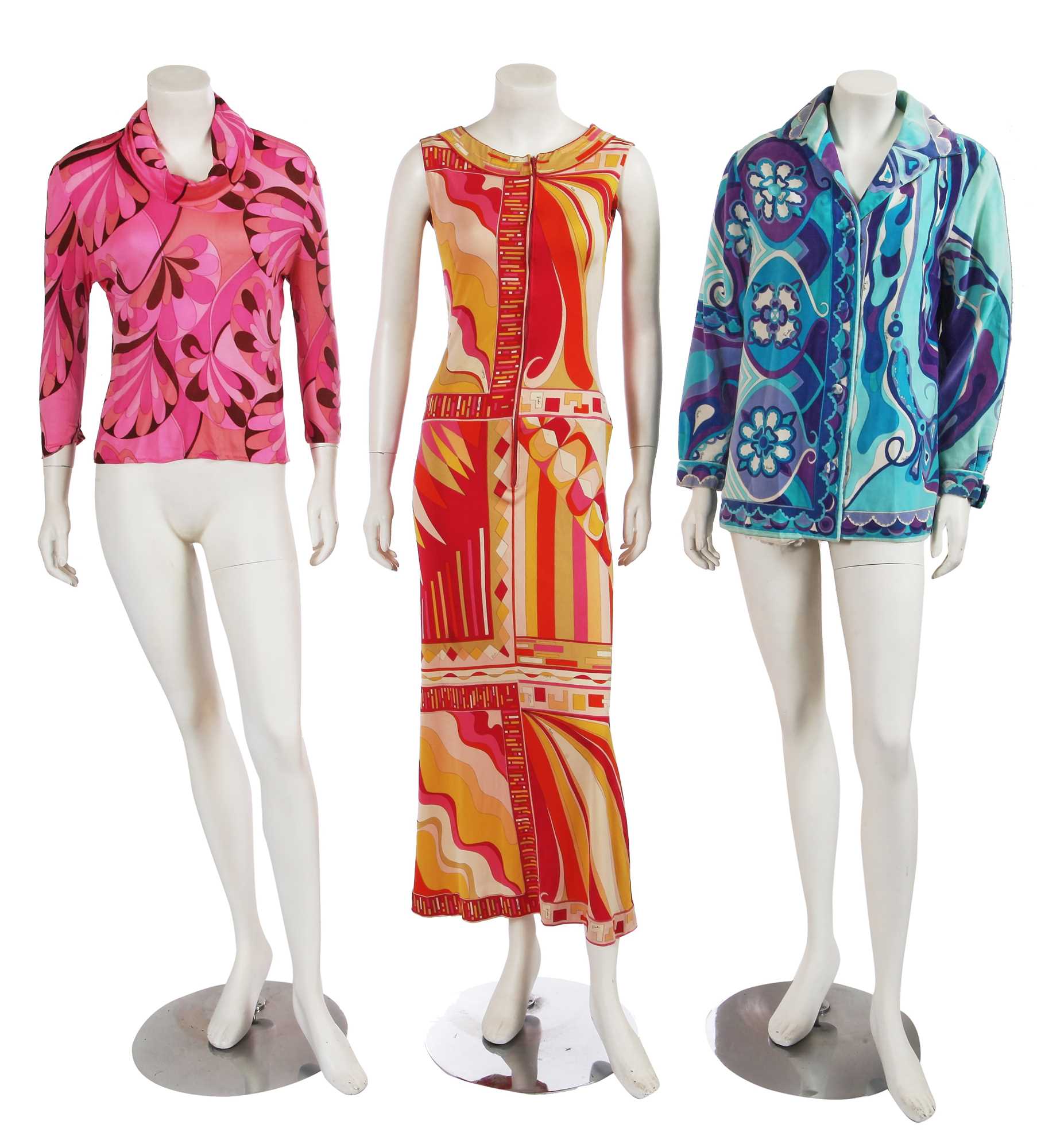 Lot 484 - An Emilio Pucci printed silk jersey dress, circa 1970