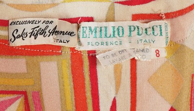 Lot 484 - An Emilio Pucci printed silk jersey dress, circa 1970