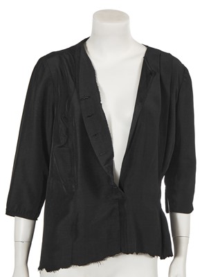 Lot 321 - A Maison Martin Margiela artisanal black rayon blouse, Autumn-Winter 1993-94