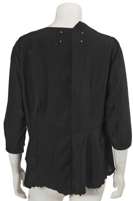 Lot 321 - A Maison Martin Margiela artisanal black rayon blouse, Autumn-Winter 1993-94