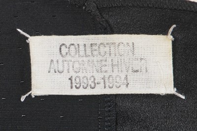 Lot 321 - A Maison Martin Margiela artisanal black rayon blouse, Autumn-Winter 1993-94