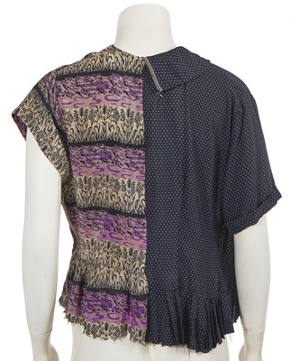 Lot 322 - A Maison Martin Margiela artisanal printed blouse, Autumn-Winter 1993-94
