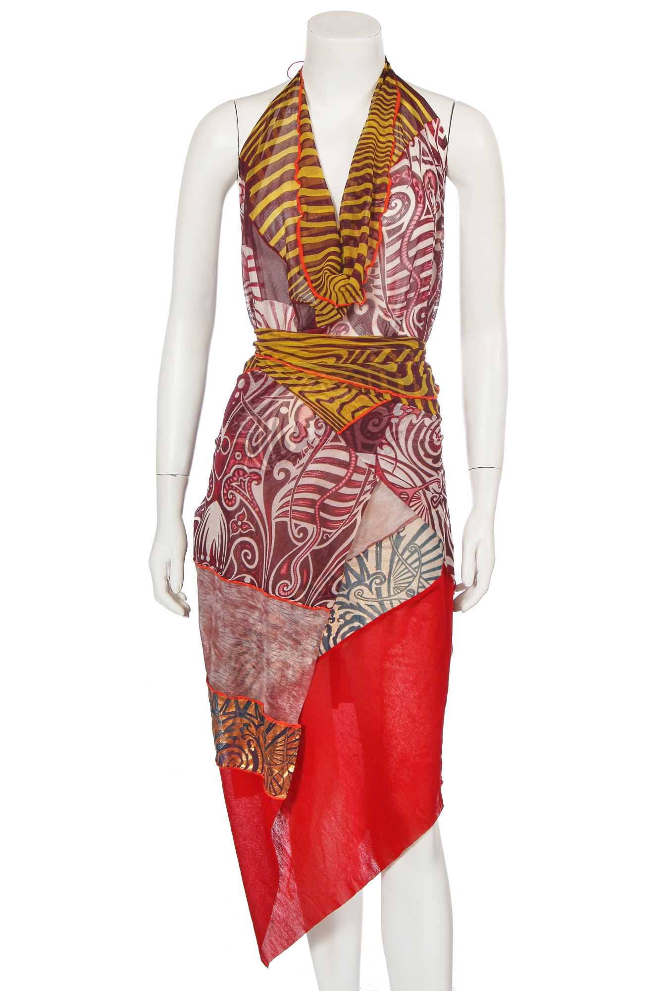 Lot 313 - A Jean Paul Gaultier sarong and backpack, 'Cyberbaba' collection Spring-Summer 1996