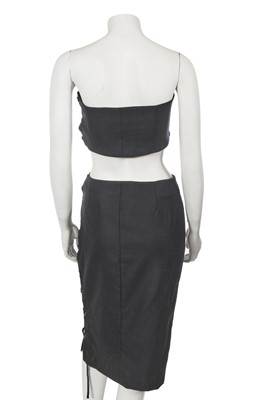 Lot 261 - An Yves Saint Laurent by Tom Ford black wool corset ensemble, circa 2002