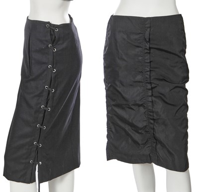 Lot 261 - An Yves Saint Laurent by Tom Ford black wool corset ensemble, circa 2002