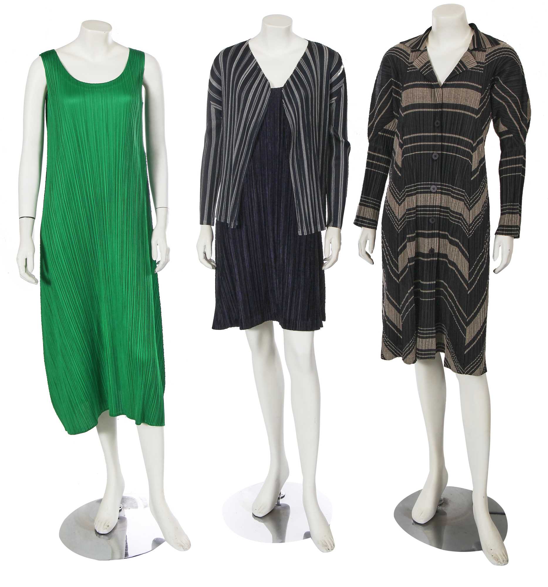 Lot 282 - A group of Issey Miyake pleated polyester garments, 2000s-2010s