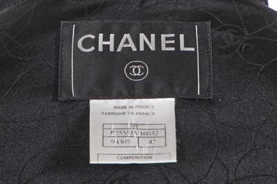 Lot 67 - Marianne Faithfull's Chanel by Karl Lagerfeld black tweed tuxedo jacket, Spring-Summer 2005
