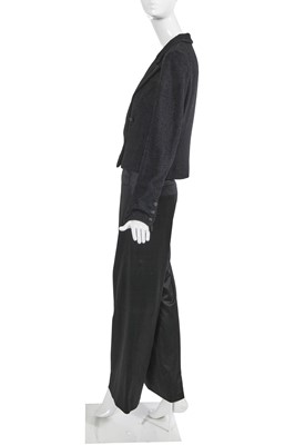 Lot 67 - Marianne Faithfull's Chanel by Karl Lagerfeld black tweed tuxedo jacket, Spring-Summer 2005
