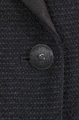 Lot 67 - Marianne Faithfull's Chanel by Karl Lagerfeld black tweed tuxedo jacket, Spring-Summer 2005