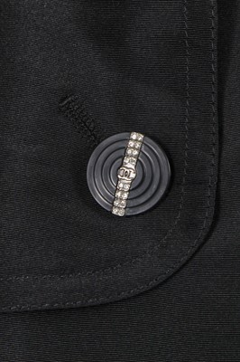 Lot 65 - Marianne Faithfull's Chanel by Karl Lagerfeld black silk faille coat, Autumn-Winter 2006-07