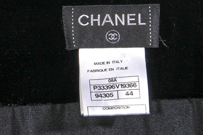 Lot 63 - Marianne Faithfull's black Chanel by Karl Lagerfeld ensemble, 'Paris-London' collection, Métiers d'Art, pre-fall 2008