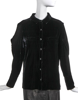 Lot 63 - Marianne Faithfull's black Chanel by Karl Lagerfeld ensemble, 'Paris-London' collection, Métiers d'Art, pre-fall 2008