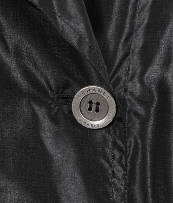 Lot 66 - Marianne Faithfull's Chanel by Karl Lagerfeld black polyamide trench coat, Spring-Summer 2006