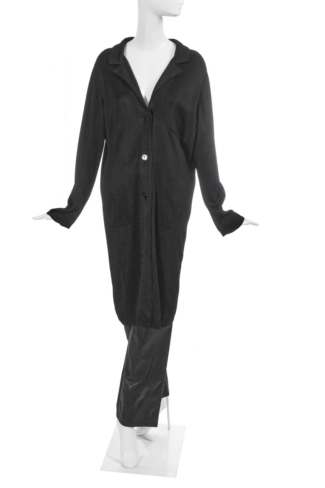 Lot 72 - Marianne Faithfull's black Chanel by Karl Lagerfeld ensemble, 2000s