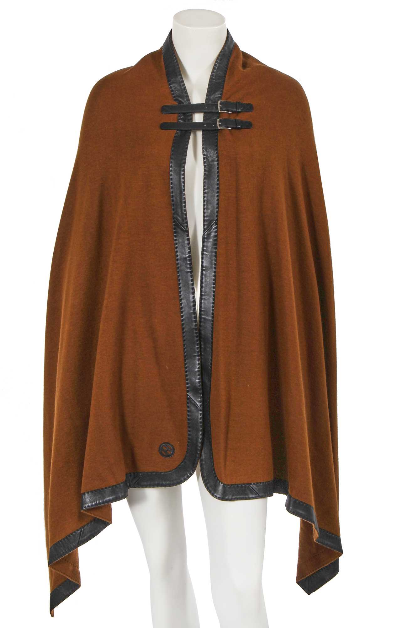 Click for high resolution Lot 178 - An Hermès by Christophe Lemaire brown cashmere cape, Autumn-Winter 2013-14