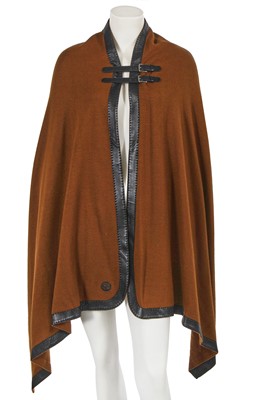 Lot 178 - An Hermès by Christophe Lemaire brown cashmere cape, Autumn-Winter 2013-14