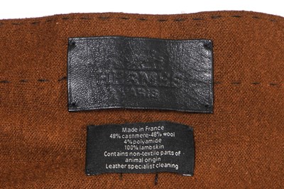 Lot 178 - An Hermès by Christophe Lemaire brown cashmere cape, Autumn-Winter 2013-14