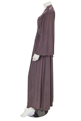 Lot 472 - An Ossie Clark for Radley pastel-purple textured crêpe maxi dress, 1970s