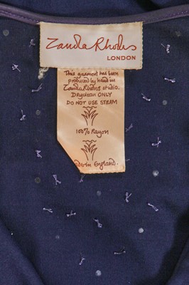 Lot 465 - A Zandra Rhodes printed chiffon tunic dress, 1980s