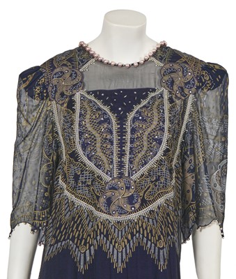 Lot 465 - A Zandra Rhodes printed chiffon tunic dress, 1980s