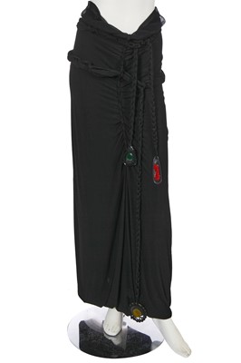 Lot 258 - A Jean Paul Gaultier black polyamide jersey skirt/dress, circa 2002