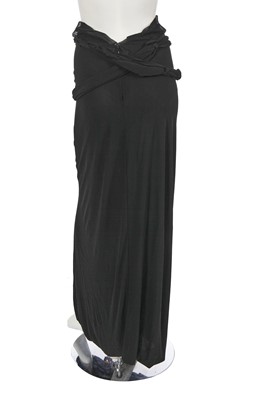 Lot 258 - A Jean Paul Gaultier black polyamide jersey skirt/dress, circa 2002