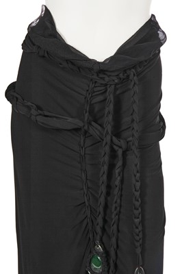 Lot 258 - A Jean Paul Gaultier black polyamide jersey skirt/dress, circa 2002