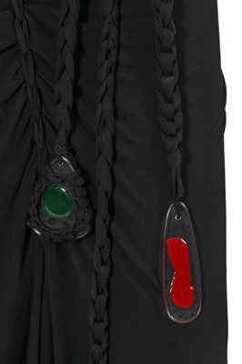 Lot 258 - A Jean Paul Gaultier black polyamide jersey skirt/dress, circa 2002