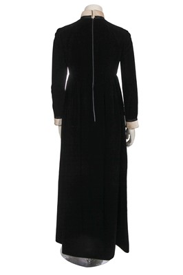 Lot 590 - A Geoffrey Beene black velvet maxi dress, circa 1967
