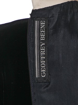 Lot 590 - A Geoffrey Beene black velvet maxi dress, circa 1967