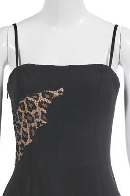 Lot 178 - A Givenchy by Alexander McQueen black crêpe and leopard lace evening gown, Autumn-Winter 1997-98