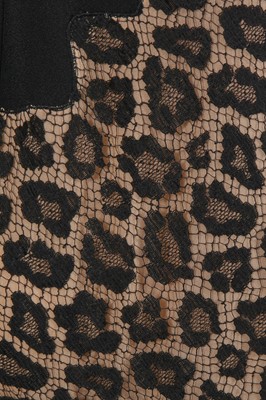 Lot 178 - A Givenchy by Alexander McQueen black crêpe and leopard lace evening gown, Autumn-Winter 1997-98