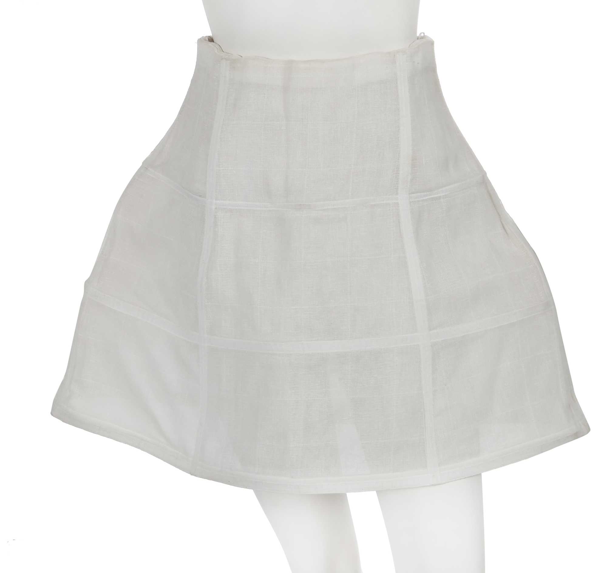Click for high resolution Lot 158 - A Chanel by Karl Lagerfeld white cotton gauze structured skirt/petticoat, circa 2010