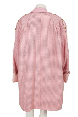 Lot 340 - A Gianni Versace couture studded baby pink wool coat, Autumn-Winter 1991-92