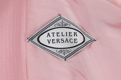 Lot 340 - A Gianni Versace couture studded baby pink wool coat, Autumn-Winter 1991-92