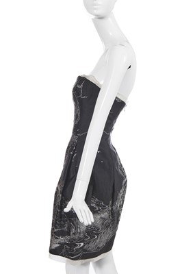 Lot 93 - An Alexander McQueen strapless woven zibeline cocktail dress, 'The Girl Who Lived in the Tree', collection, Autumn-Winter 2008-09