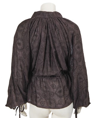 Lot 315 - A John Galliano slate grey viscose blouse, circa 1995