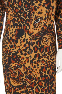Lot 437 - An Yves Saint Laurent leopard print wool dress, Autumn-Winter 1986-87