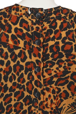 Lot 437 - An Yves Saint Laurent leopard print wool dress, Autumn-Winter 1986-87