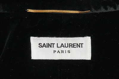 Lot 91 - A Saint Laurent by Hedi Slimane black velvet 'Le Smoking' tailcoat, 2010s
