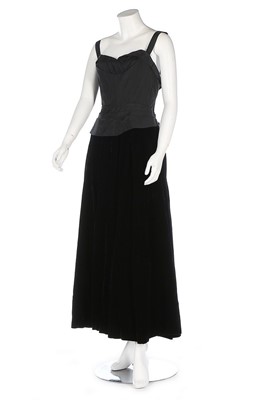 Lot 36 - Three couture black evening gowns, late...