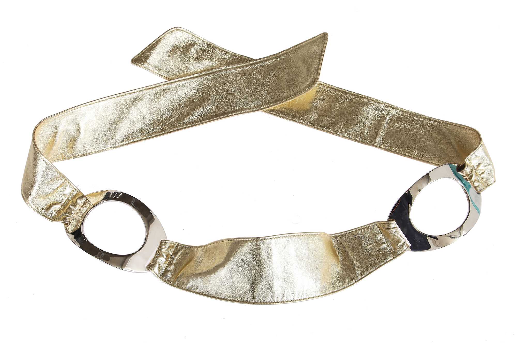 Lot 256 - A Valentino Garavani gold leather belt, Autumn-Winter 2002-03