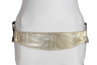 Lot 256 - A Valentino Garavani gold leather belt, Autumn-Winter 2002-03
