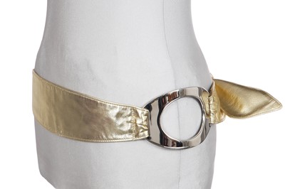 Lot 256 - A Valentino Garavani gold leather belt, Autumn-Winter 2002-03