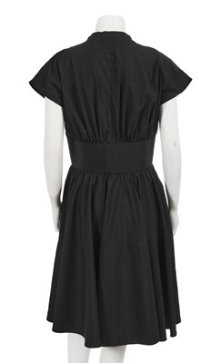 Lot 276 - An Azzedine Alaïa black cotton cocktail dress, probably 2000s