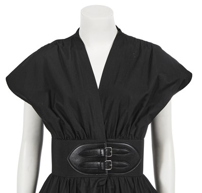 Lot 276 - An Azzedine Alaïa black cotton cocktail dress, probably 2000s