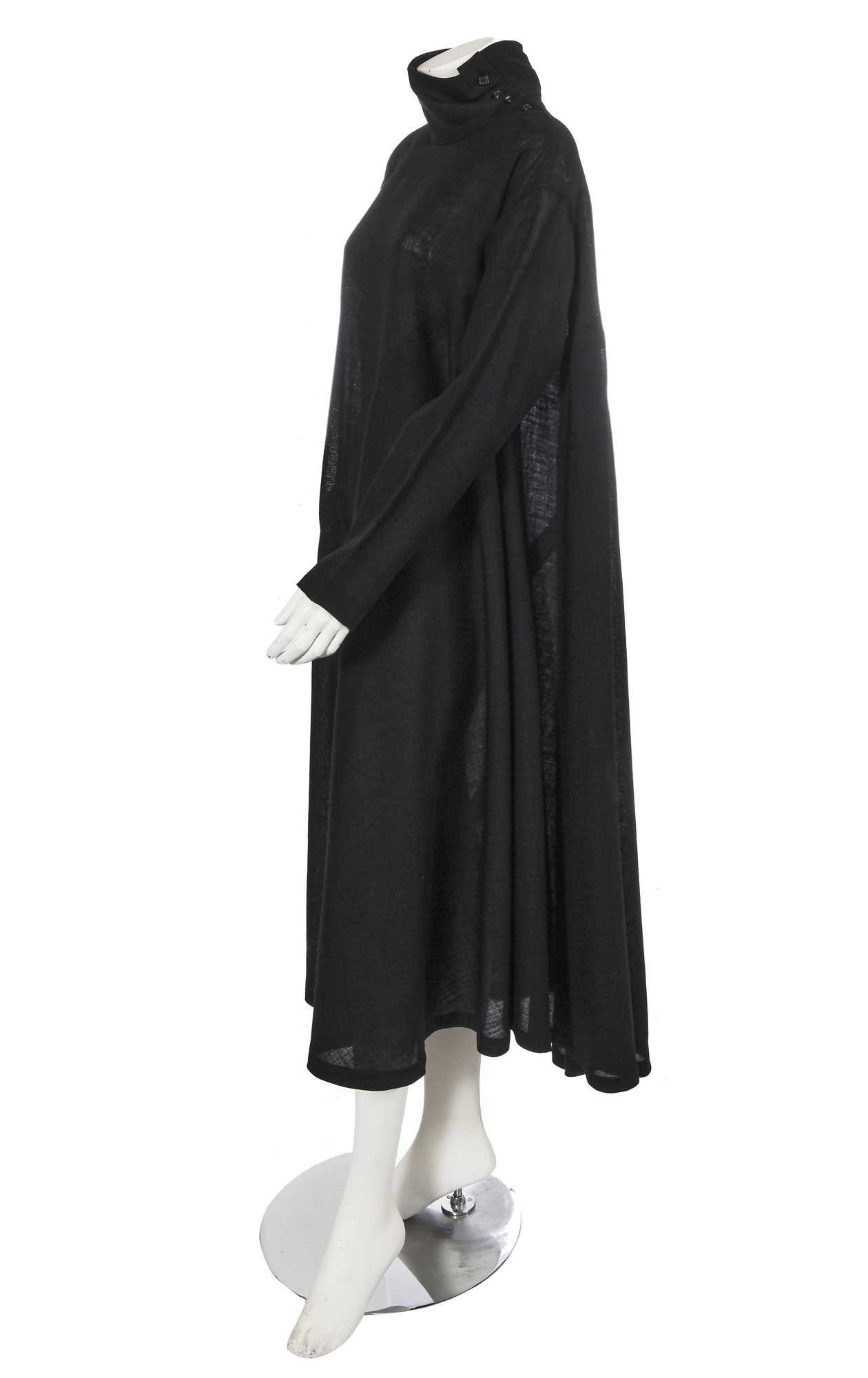 Lot 291 - An Issey Miyake black wool tent dress, circa 1988