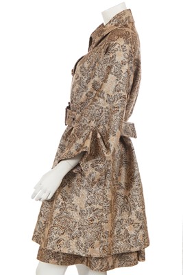 Lot 275 - A Dolce and Gabbana beige cotton and gold lurex ensemble, 2000s